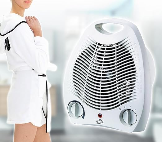 title=Termoventilatore verticale 2000 Watt HL9733 caldobagno termostato regolabile e