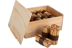 PURE GARDEN Fire Starter Sticks 20-Pack with Storage Box - Pine Wood Firestarter Kindling Bundles - Indoor or Outdoor Fire Starters for Campfires, Grills, Wood Stoves, Firepits or Fireplaces by Kings County Tools
