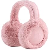 Zsedrut Winter Women Earmuff Foldable Ear Warmer Fluffy Ear Cover Warm Outdoor