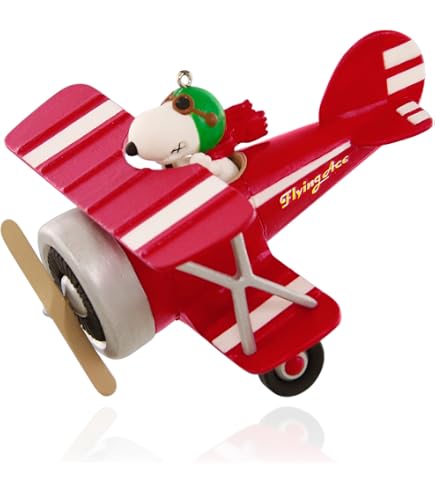 Amazon.com: Hallmark Keepsake Ornament Peanuts Flying Ace Snoopy's