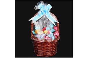 AOUKAR Shrink Wrap Bags for Gift Baskets,20Pcs 24x30 Inches Chear PVC Heat Shrink Bags Cellophane Wrap for Packaging Large Bags for Mother's Day, Holiday, Birthday, and Any Occasion