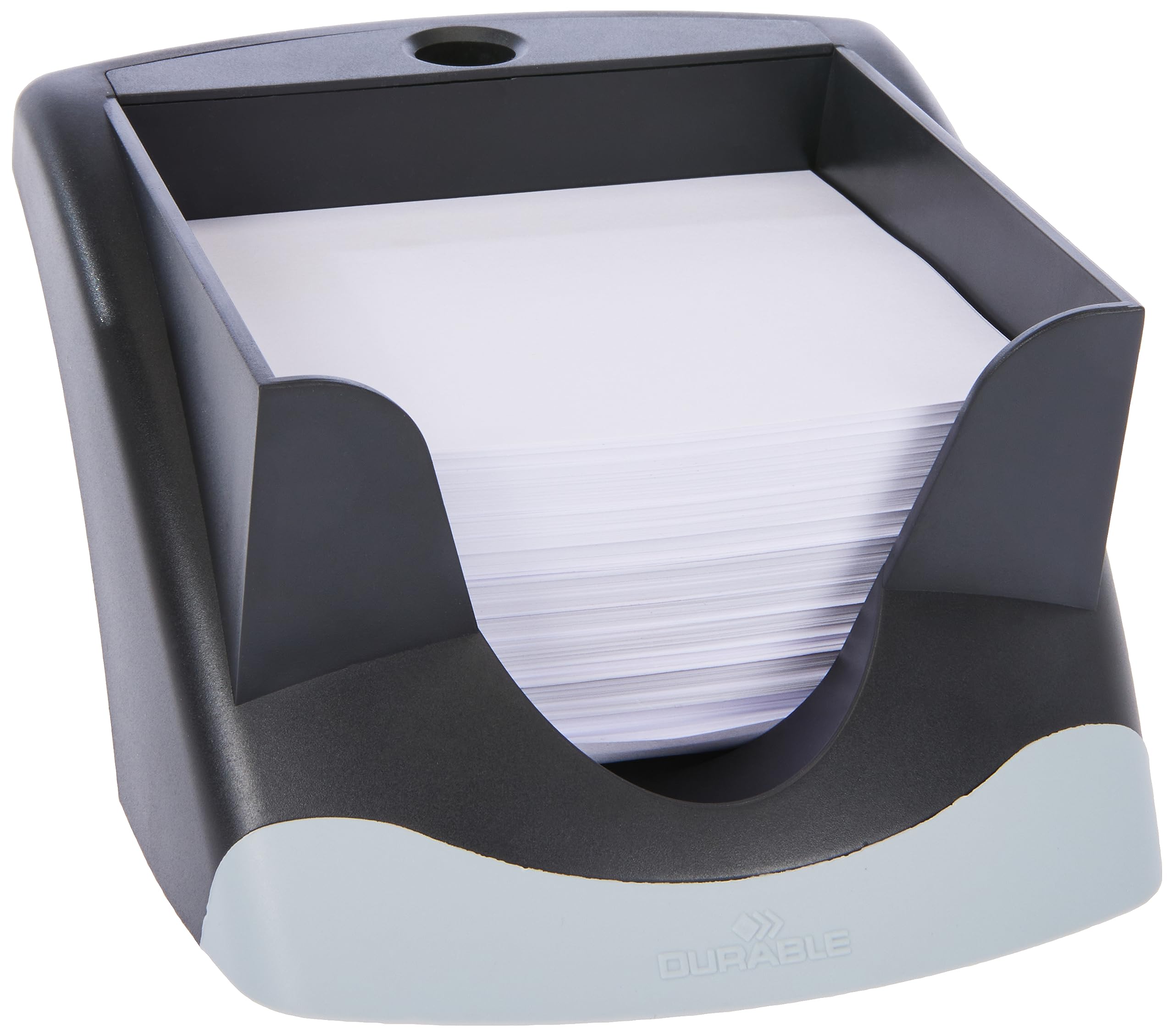 Durable Vegas 771401 Note Box with 500 White Notes - Black,116 x 70 x 53millimeters