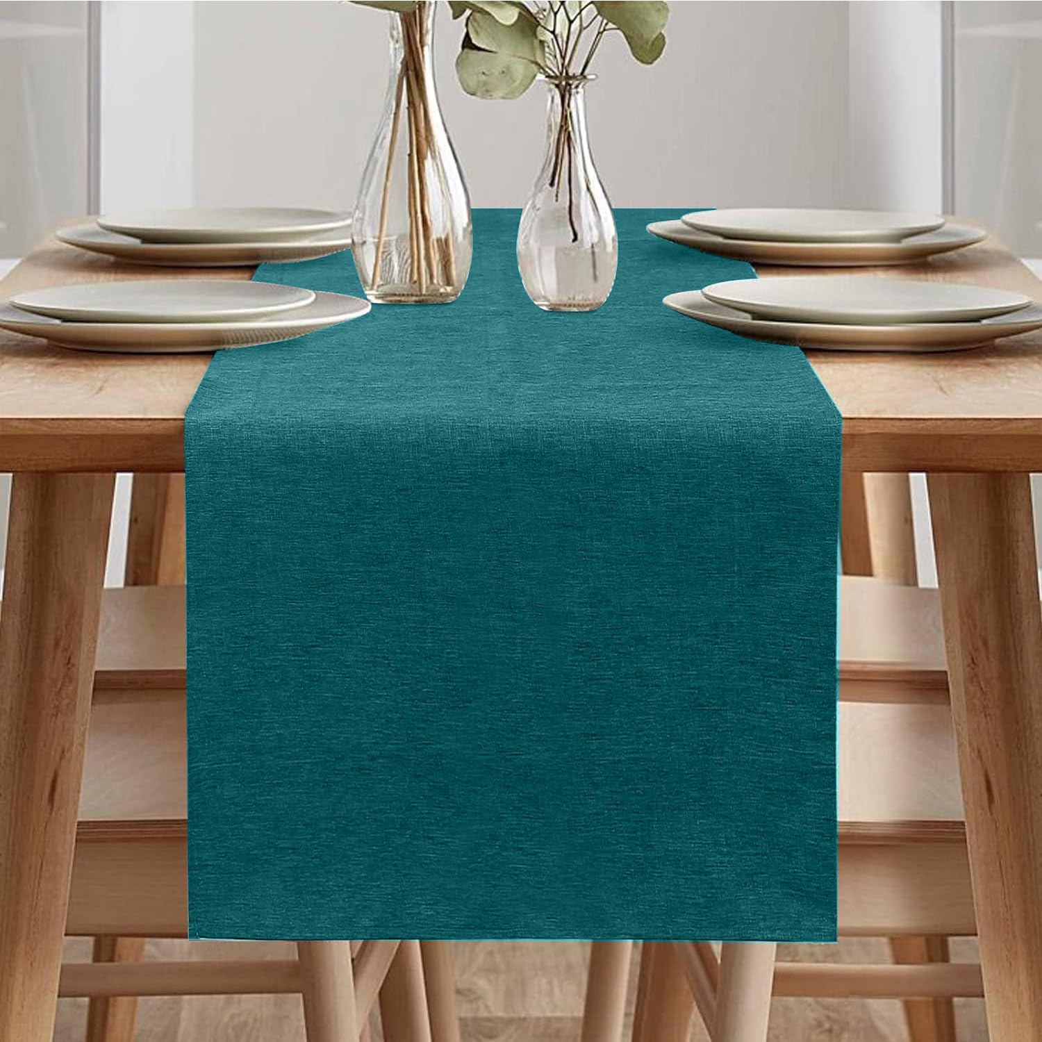 Modern Azul Blue Waterproof Table Runner for Kitchen, Dining Room, Party (40*240 cm)
