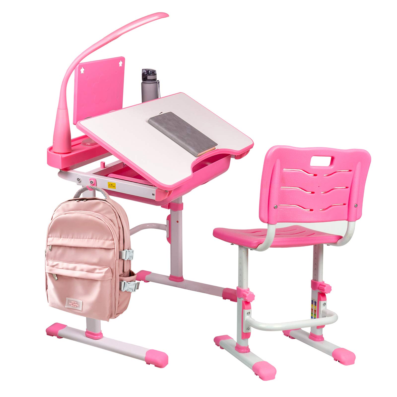Buy Children Desk Height Adjustable Kids Desk and Chair Set, Children