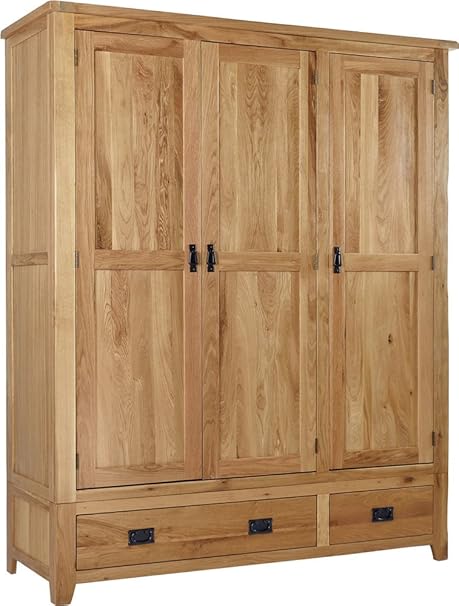 Ametis Westbury Reclaimed Oak Triple Wardrobe Amazon Co Uk