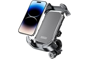 1pcs Wezxrauo Universal Bike Phone Mount - Adjustable 360° Rotating Handlebar Phone Holder for Motorcycle, Ebike, Scooter & S