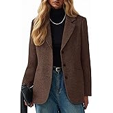 Mina Self 2026 Spring Women Herringbone Tweed Wool Blazer-Lapel Collar Business Casual Long Sleeve Office Jacket with Pockets