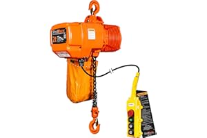 Prowinch 4400 Lbs 2 Ton Electric Chain Hoist 3 Phase 208V-240/440-480V -20 ft Lifting Height, H3 Duty Class, G100 Chain for Heavy-Duty Lifting, Ceiling pulley, Warehouse Garage, Attic & Industrial Use