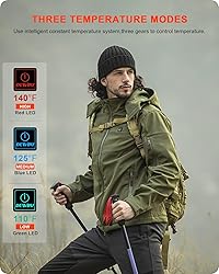 DEWBU Soft Shell Heated Jacket for Men with 12V