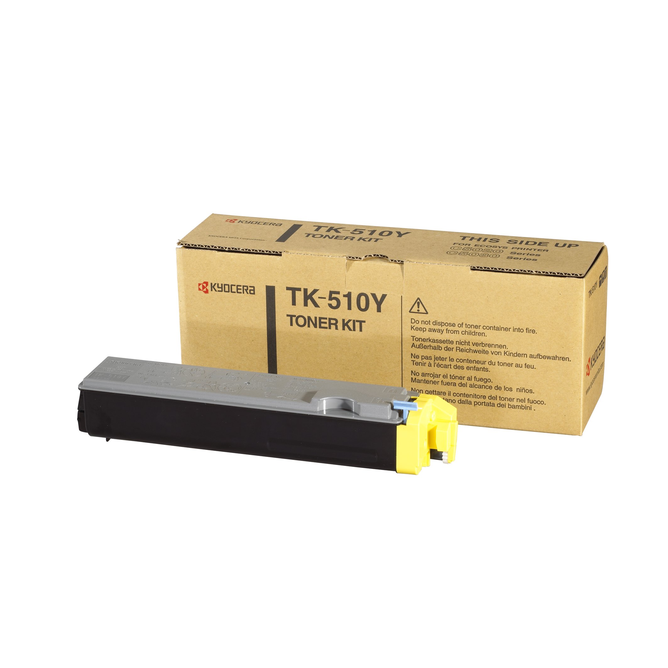 Kyocera TK-510 Y Toner Yellow, Original Premium Printer Cartridge 1T02F3AEU0 for FS-C5020N, FS-C5025N, FS-C5030N — image 1