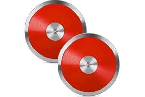 OMYOPY 2 Pcs Sports Training Discus for School Track and Field, 1kg Nylon Discus with Steel Rim and Center, Men Women Discuses for Outdoor Practice Throwing