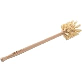 ELDR Supply Bottle Brush, 14in Extra Long German Beechwood Handle, Strong Hemp Bristles, Zero Waste, Cleans and Scrubs Hard to Reach Wide Mouth Jars, Glasses, and Tumblers