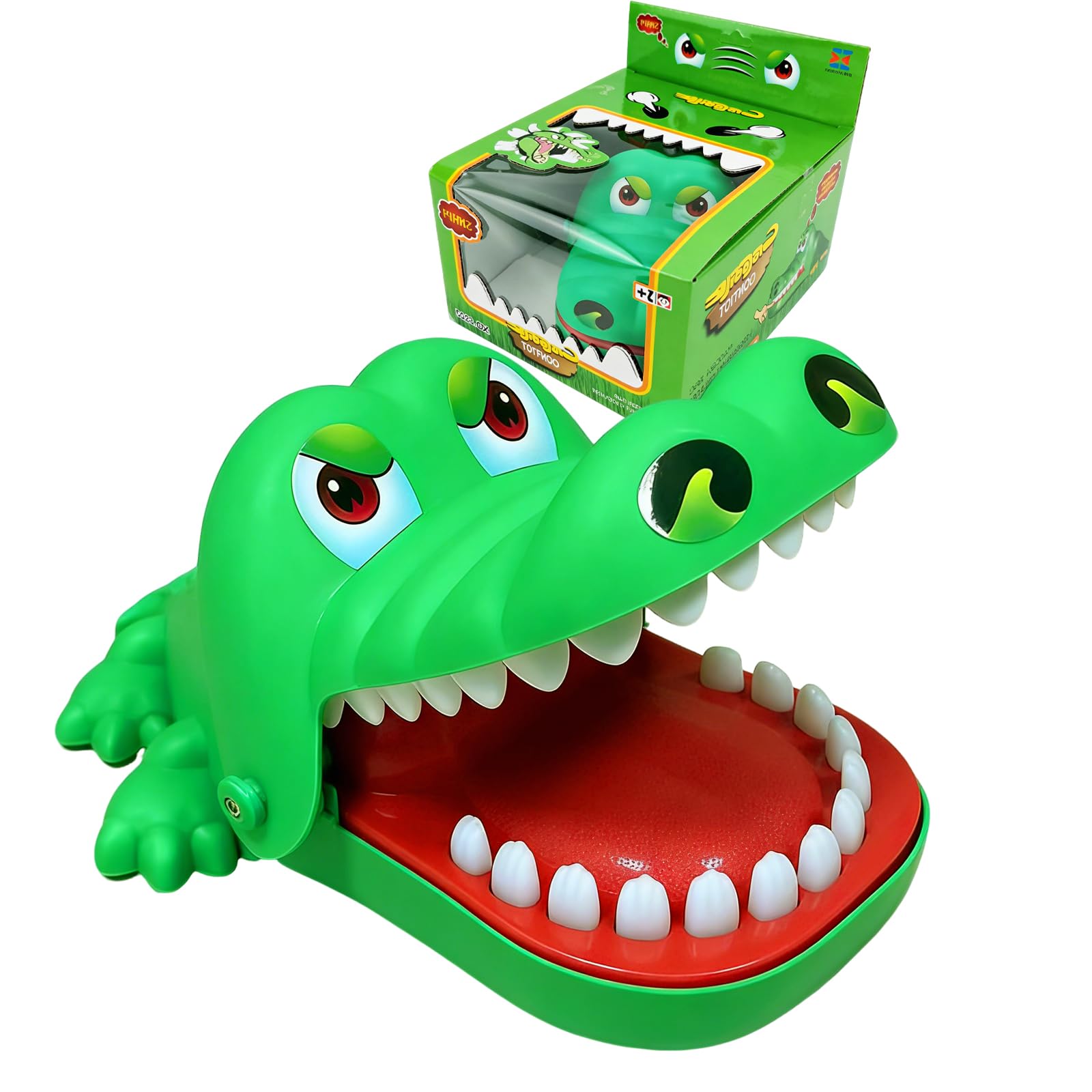 Crocodile Dentist Game, Large Crocodile Toy, Fun Interactive Dentist Toy, Crocodile Teeth Game, Action Skill Game for Children and Adults, Great Birthday Gift Family Party Prank Props