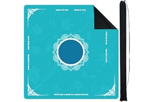 StellarOcean Mahjong Mat for Table 31.5"x31.5" Card Game Poker Neoprene Mat with Carrying Bag,Mah Jongg Portable American Majong Accessories Gifts for Woman,Noise Reduction Non-Slip