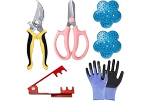 Kehail Floral Toolkit,Rose Thorn Remover Tool, Garden Pruning Shears Scissors Kit, Florist's Toolkit,Use for Florist Supplies (Toolkit)