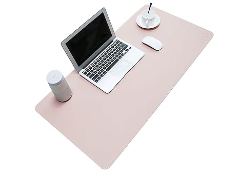 BUBM Office Komfort Leder Mauspad Extra groß Mous Mat Klassik Design Mousepad, Ultra Thin 2mm - 31.5 'x15.8' (Rosa)