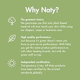 Naty Sanitary Pads Night Plantbased 10 Count Organic Cotton Overnight view 5