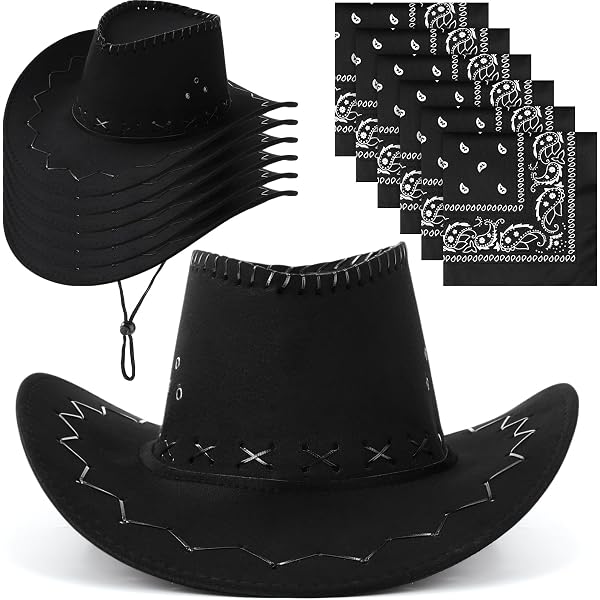 Cowboy Kostüm Set – Hut Aus Kunstwildleder & Bandana, Einheitsgröße, Für Western-Partys & Halloween