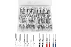JRready ST6441 Deutsch Contact Kit, Deutsch Stamped Pin, Open Barrel Contacts Kit Size 12 16 20 Male Pins and Female Sockets Support Wire Guage 22-12AWG for DTP, DT, DTM Series Connectors 180pcs