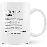 FHUGX Difference Maker Definition Coffee Mug - Mentor Boss Coworker Teacher Appreciation Gifts Ceramic Mug Coffee Cup 11oz, Thank You Gifts for Women Social Worker