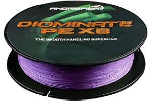 ANGRYFISH Diominate PE 4 & 8 Strands Braided Fishing Line–Abrasion Resistant Superline–Zero Stretch–Excellent Tensile Smooth–High Value(5LB-200LB)