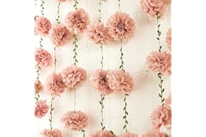 Homarkable Nude Tissue Paper Pom Pom Garlands, Paper Flowers for Birthday Decorations, Baby Shower, Wedding Engagement, Bridal Shower, Spring Summer Party Decorations