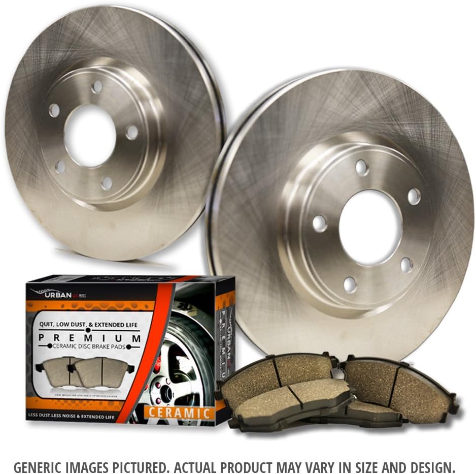 (Front Rotors + Ceramic Pads)-(Fits:-2009 09 2010 10 2011 11 2012 12 Chevy Traverse)