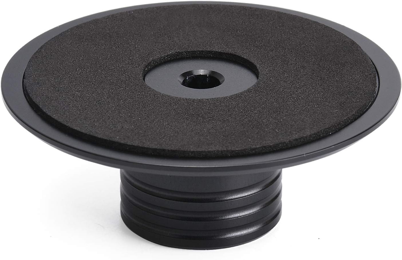Aluminum Turntable Record Weight Clamp – 107g LP Stabilizer – Audiocrast Silver