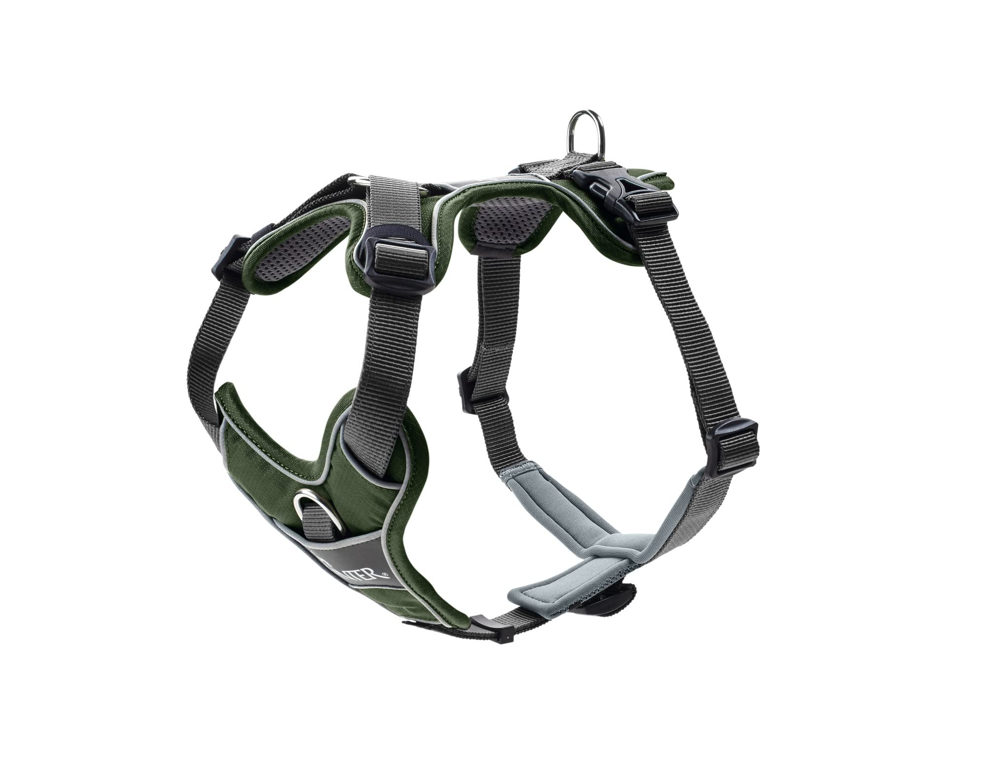 HUNTER DIVO Dog Harness, XS, 34-47 cm, Green/Grey — image 1