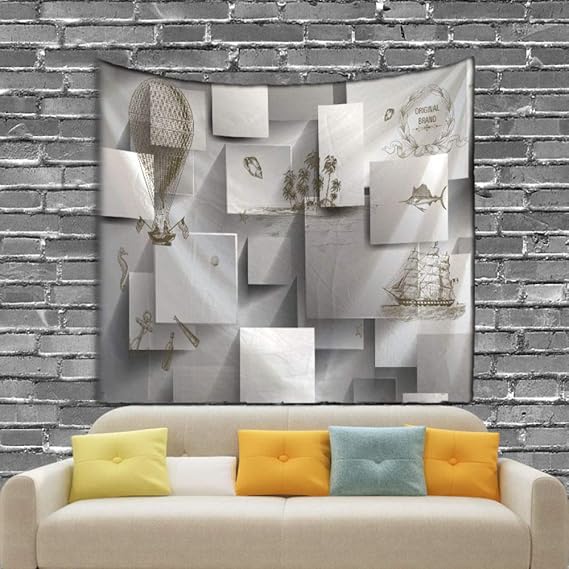 WJFGGXHK Tapiz De Pared,Hermosa 3D Impreso En Globo De Aire Caliente