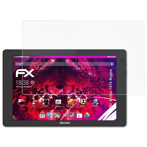 atFolix Glasfolie kompatibel mit Archos 101b Oxygen Panzerfolie, 9H Hybrid-Glass FX Schutzpanzer Folie