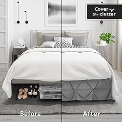 Nestl Grey Bed Skirt - Full Size, Pinch