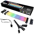airgoo Addressable RGB Power Extension Cable, Flexible Diffused RGB 24 Pin ATX Extension Cable, Fit for Corsair Commander Core XT, Corsair Lighting Node Pro, Not for Corsair Hub