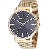 Invicta Angel Lady 38mm Stainless Steel Gold Charcoal dial PC21J Quartz