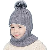 Baby Girls Boys Winter Hat Scarf Earflap Hood Scarves Toddler Kids