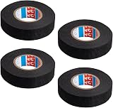 testyu Wiring Harness Tape 4 Rolls 1.9 cm x 15 m Black Polyester Self-Adhesive view 1