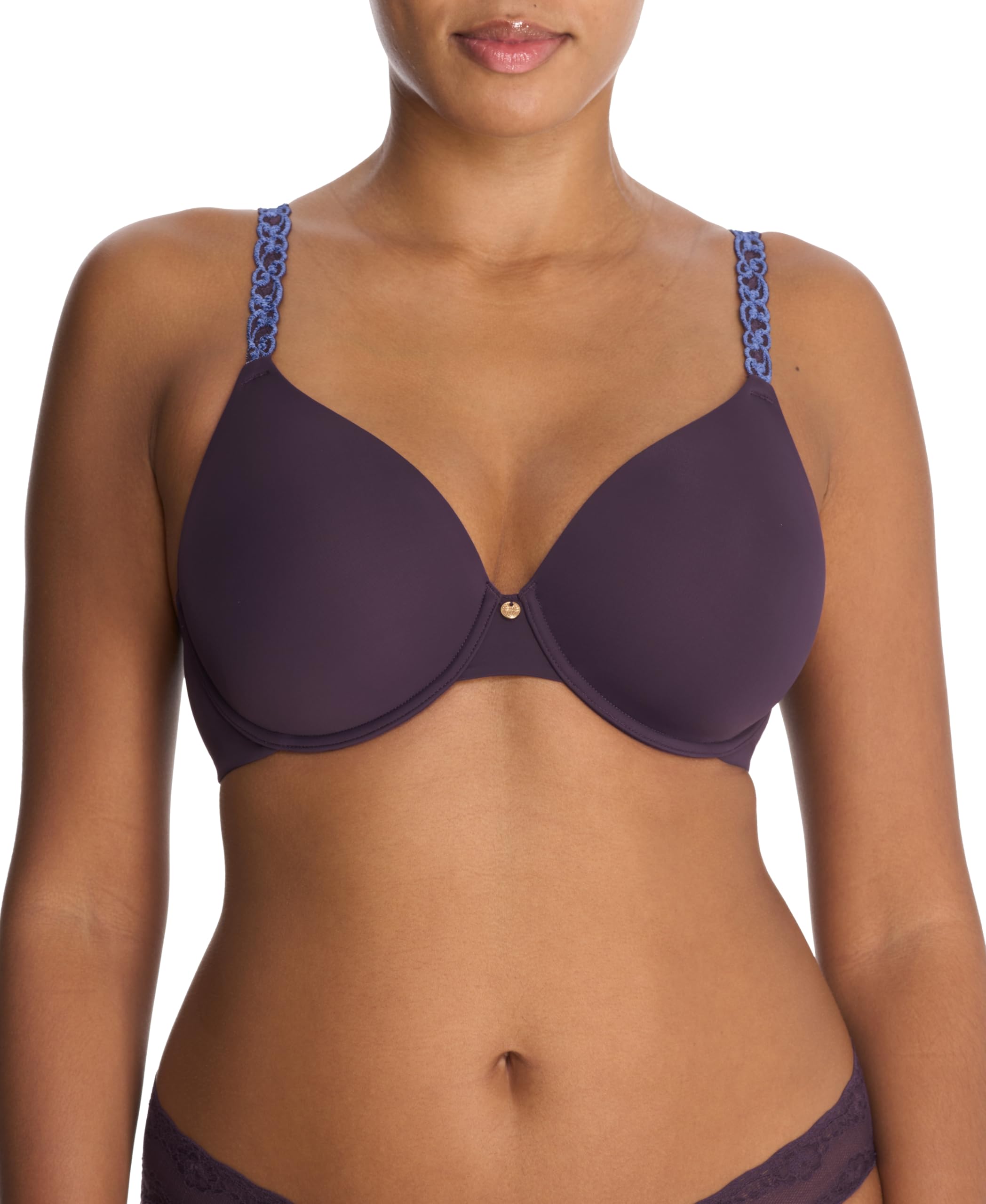 Natori Women’s Pure Luxe Custom Coverage Contour Underwire, Verbena/Seascape