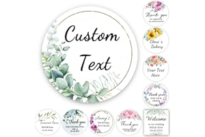 50Pack Custom Stickers Labels Personalized for Business Logo Customized Waterproof Stickers for Wedding Favors Birthday with 