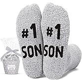 HAPPYPOP Fuzzy Socks for Him - Son Papa Grandpa Gifts, Cool Gifts for Men