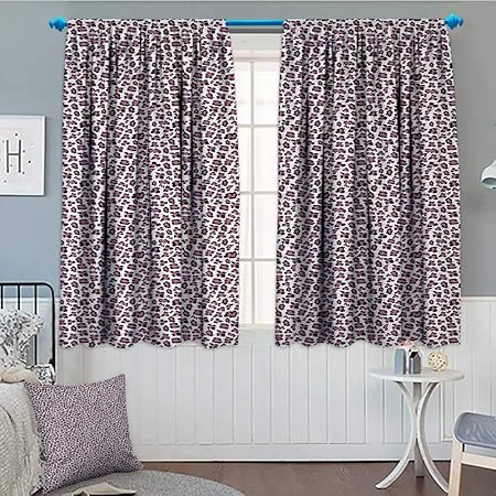 Amazon Com Anniutwo Leopard Print Room Darkening Curtains Pink