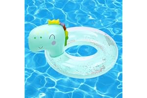 Oukitoymer Inflatable Swim Ring, Cute Mermaid Dinosaur Unicorn Mouse Swimming Pool Floats Tube Raft, Water Bathtub Beach Party Toys Swimming Trainer Floaties for Toddlers Kids Aged 4-10