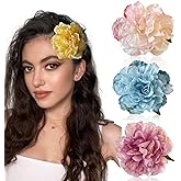 4Pcs flower hair clips Hawaiian Peony Hair Barrettes for Women, Beach Party, Boho Hairpins for Girls Wedding Decor Vacation Hair Accessories