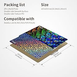【2pcs with 3 Patterns】Double Sided Smooth PEC