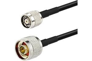 Eightwood N Male to RP-TNC Male Antenna Adapter RG58 Cable 100cm