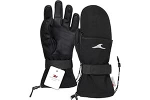 Achiou Ski Gloves,Winter Cold Weather Gloves for Men Women,Waterproof Touchscreen Snow Mittens