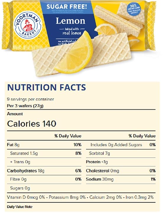 Voortman Sugar Free Orange Creme Wafer Lemon Wafer Bundle 4 Pack 9oz Each Amazon Com Grocery Gourmet Food