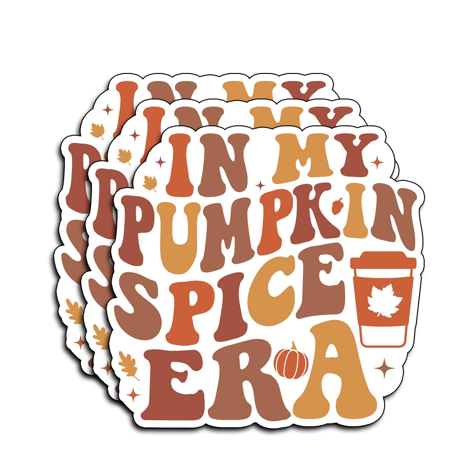 Photo 1 of (3Pcs) in My Pumpkin Spice Era Sticker – Fall Aesthetic Water Bottle, Laptop, Tumbler, Coffee, Cozy Autumn Lovers Gifts, Seasonal Thanksgiving Women, Teachers, Students, Pumpkin Spice Decal 3"