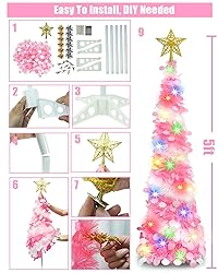 Succwoah 5 FT Collapsible Christmas Pop Up Tree