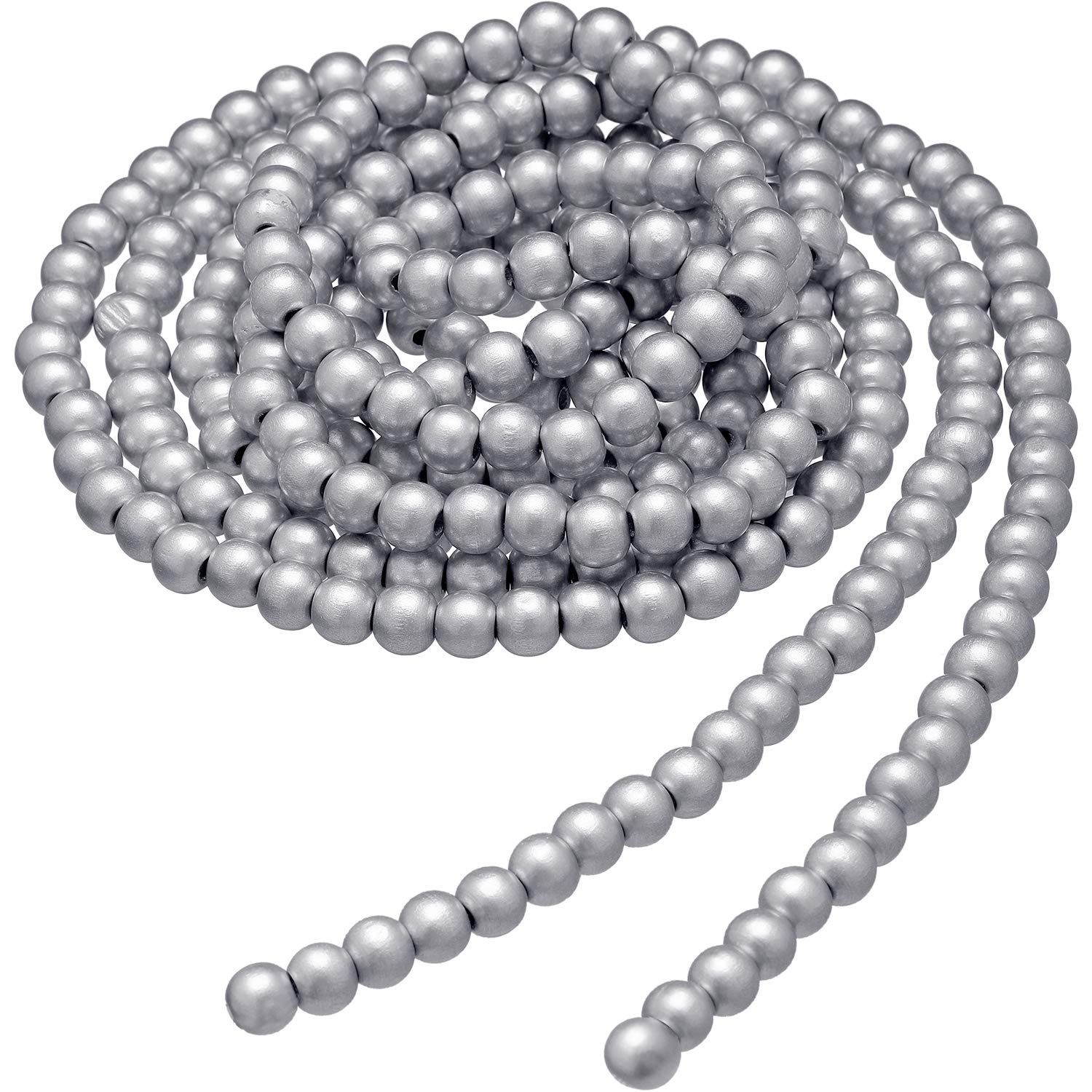 Hicarer Christmas Wooden Bead Garland Wood Bead Garland Christmas Tree Decorations for Christmas Holiday Favors, 12 Feet