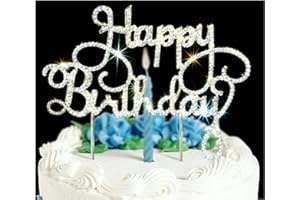 happy birthday cake topper Premium Bling Rhinestone Diamond Gems for Birthday or Anniversary Party Decoration